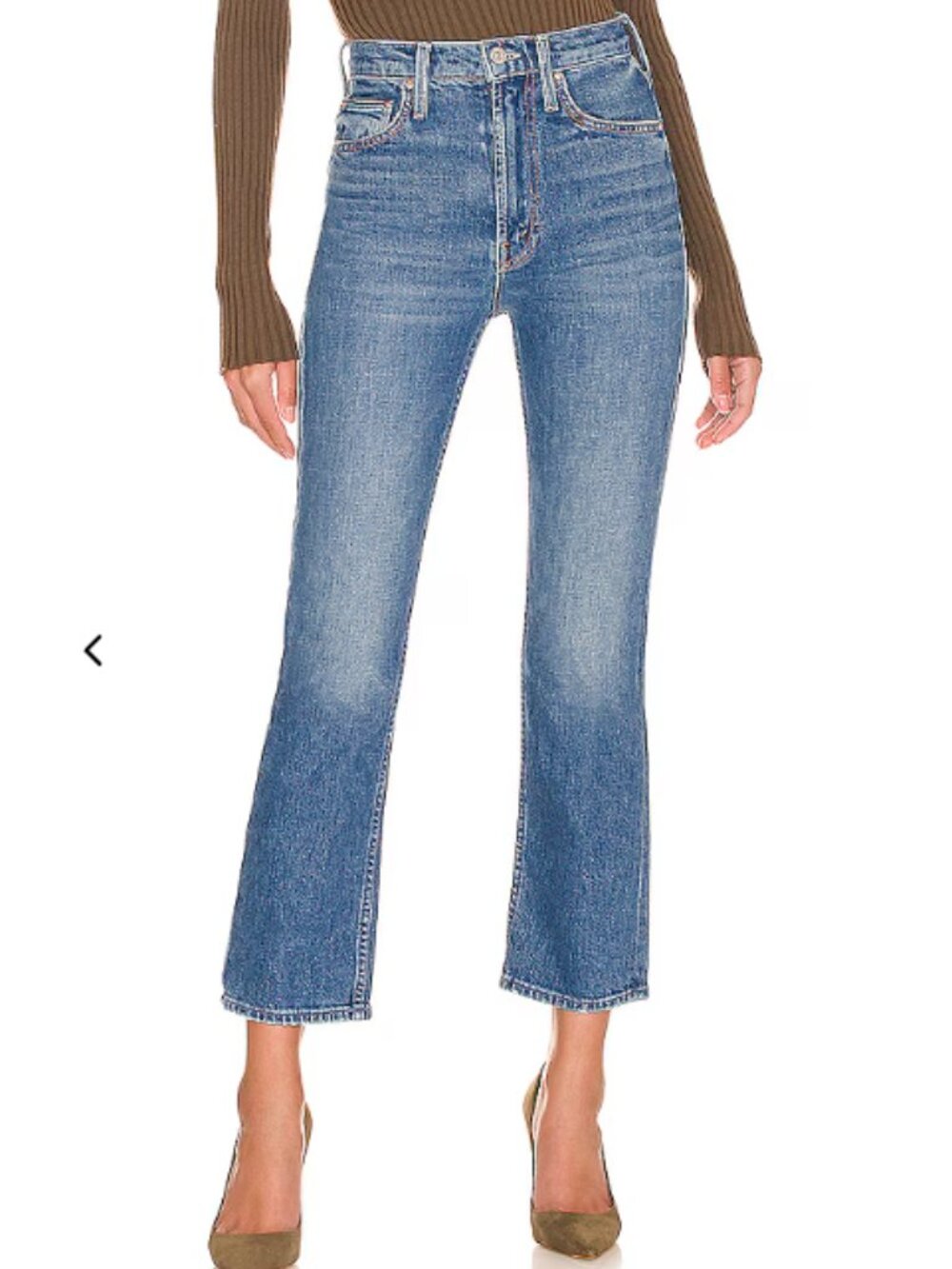 Mother SUPERIOR High Waisted Rider Ankle Jeans in Running With Scissors 26